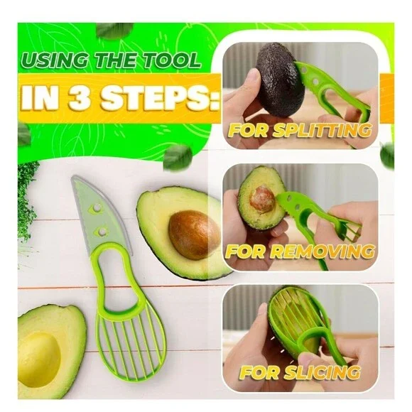 3 Pack - 3 In 1 Avocado Slicer, Avocado Scooper, Avocado Cutter - Picture 6 of 10